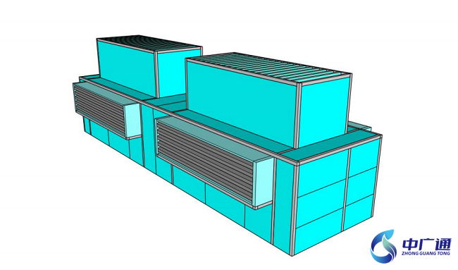 風冷熱泵機組隔聲罩-俯視圖2 